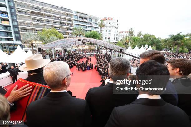 Tim Cook, CEO of Apple, attends the Cannes Film Festival World Premiere of Apple Original Films' "Killers of the Flower Moon" at the Palais des...