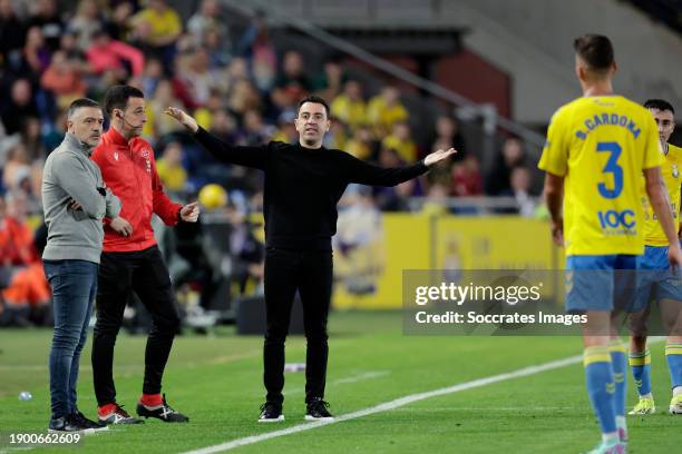 Coach Xavi Hernandez of FC Barcelona during the LaLiga EA Sports match between Las Palmas v FC Barcelona at the Gran Canaria Stadium on January 4,...