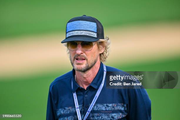 Actor Owen Wilson watches play during the first round of The Sentry on The Plantation Course at Kapalua on January 4, 2024 in Kapalua, Maui, Hawaii.