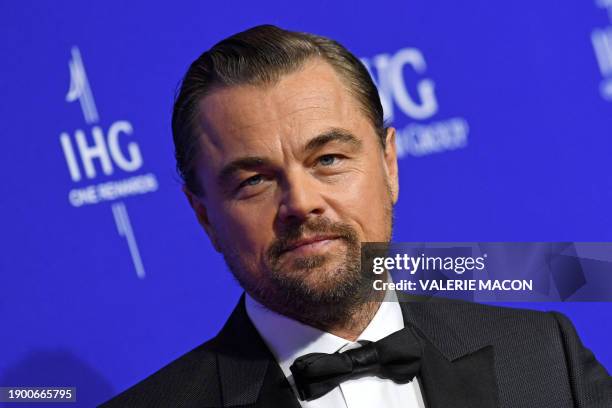 Actor Leonardo DiCaprio arrives for the 35th Annual Palm Springs International Film Festival Awards Gala at the Convention Center in Palm Springs,...
