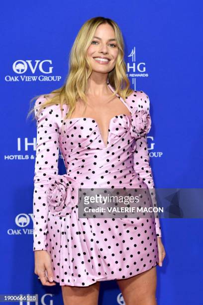 Australian actress Margot Robbie arrives for the 35th Annual Palm Springs International Film Festival Awards Gala at the Convention Center in Palm...