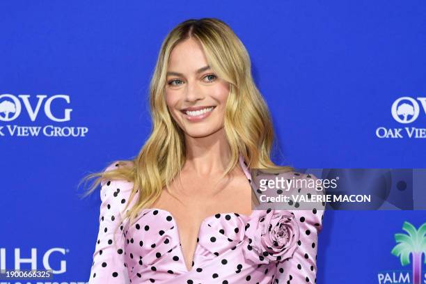 Australian actress Margot Robbie arrives for the 35th Annual Palm Springs International Film Festival Awards Gala at the Convention Center in Palm...