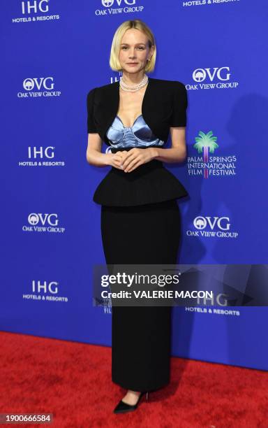 Recipient of the International Star Award - Actress for "Maestro" British actress Carey Mulligan arrives for the 35th Annual Palm Springs...