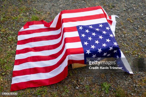 american flag on a box - federal convention stock pictures, royalty-free photos & images