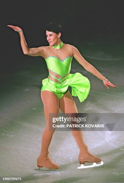 Laetitia Hubert interprète une danse indienne, le 16 novembre, au dernier jour du Trophée Lalique disputé au POPB à Paris, trophée au terme duquel la...