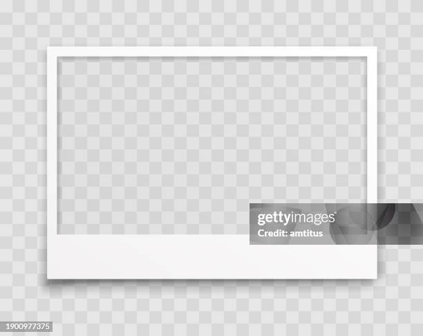 illustrations, cliparts, dessins animés et icônes de cadre polaroid large - appareil photo instantané