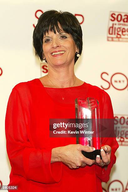 General Hospital Executive Producer Jill Farren Phelps poses with her Favorite Show award at The Soap Opera Digest Awards presented by SOAPnet at the...