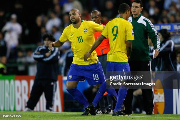 Brazil Adriano Luis Fabiano during the World Cup Qualifier match between Argentina v Brazil on September 5, 2009