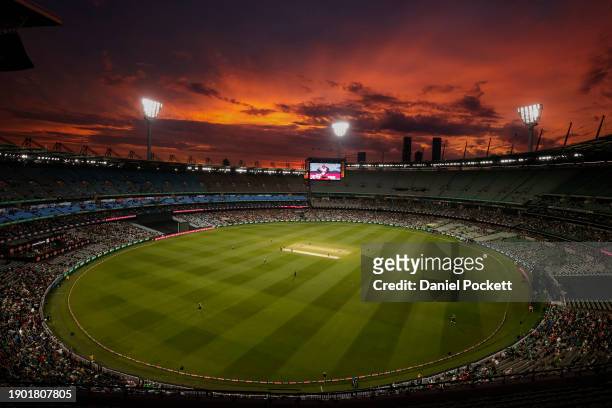 General view during the BBL match between Melbourne Stars and Melbourne Renegades at Melbourne Cricket Ground, on January 02 in Melbourne, Australia.