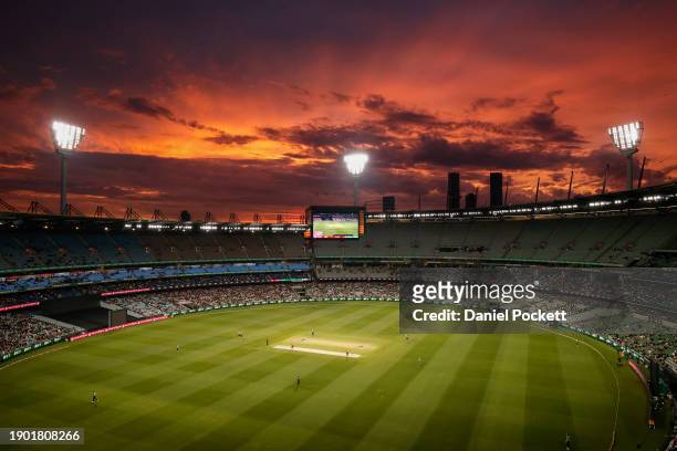 General view during the BBL match between Melbourne Stars and Melbourne Renegades at Melbourne Cricket Ground, on January 02 in Melbourne, Australia.