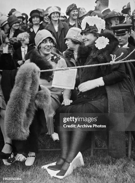 American writer Eleanor Wilson McAdoo and former US First Lady Edith Wilson attend the Democratic National Convention, held at Sam Houston Hall in...