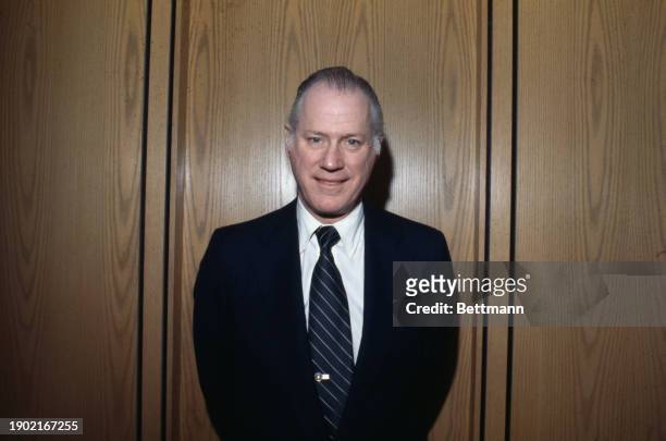 American baseball commissioner Bowie Kuhn posing for a photograph in New York, January 9th 1979.