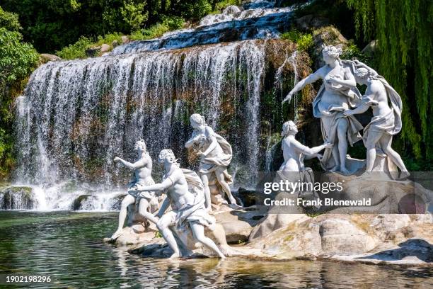 The Fountain of Diana and Actaeon, Fontana di Diana e Atteone, in the park of the Giardini Reali, which belongs to the Royal Palace of Caserta,...