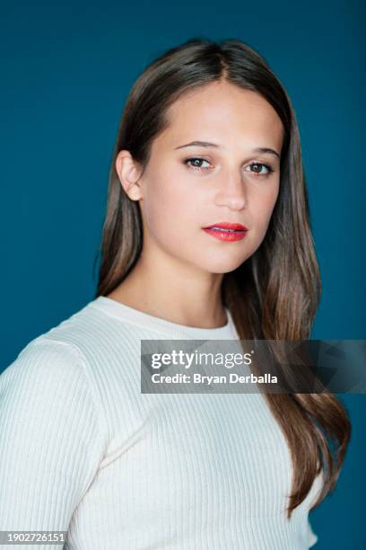 Actor Alicia Vikander is photographed for New York Times on July 24, 2016 in New York City.