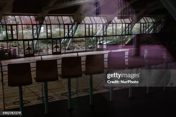 General view of an abandoned sports center is being shown in Schoeneberg, Berlin, Germany, on December 29, 2023.