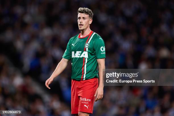 Antonio Blanco of Deportivo Alaves looks on during the LaLiga EA Sports match between Real Sociedad and Deportivo Alaves at Reale Arena on January 2...