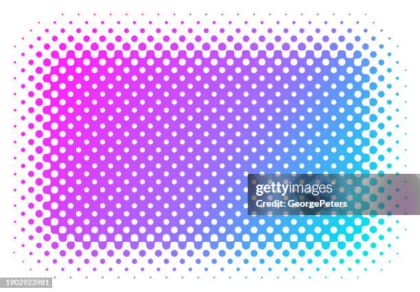 illustrations, cliparts, dessins animés et icônes de fond de demi-ton - vintage logo rectangle