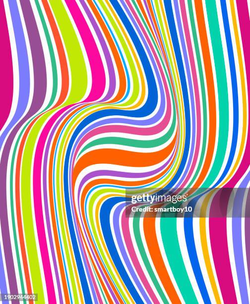 coloured distorted stripes - slide background stock illustrations