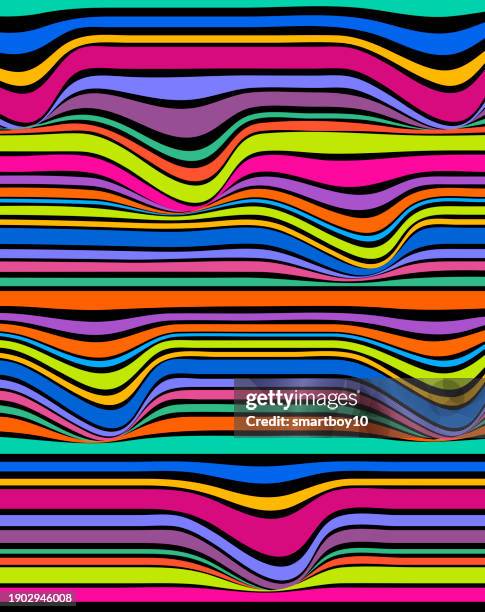 coloured distorted stripes - slide background stock illustrations
