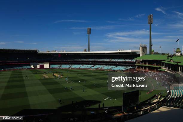 General view ahead of play during day one of the Men's Third Test Match in the series between Australia and Pakistan at Sydney Cricket Ground on...