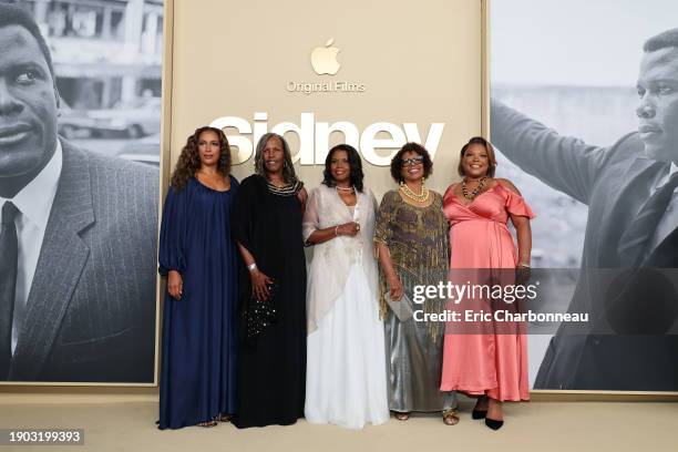 September 21: Anika Poitier, Pamela Poitier, Sherri Poitier, Beverly Poitier-Henderson and Aisha Labarrie attend special screening of Apple Original...