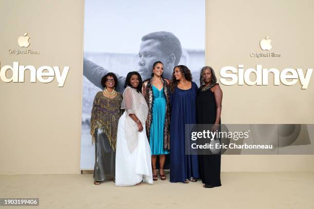 September 21: Sherri Poitier, Beverly Poitier-Henderson, Sydney Poitier, Anika Poitier and Pamela Poitier attend special screening of Apple Original...