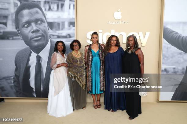 September 21: Sherri Poitier, Beverly Poitier-Henderson, Sydney Poitier, Anika Poitier and Pamela Poitier attend special screening of Apple Original...