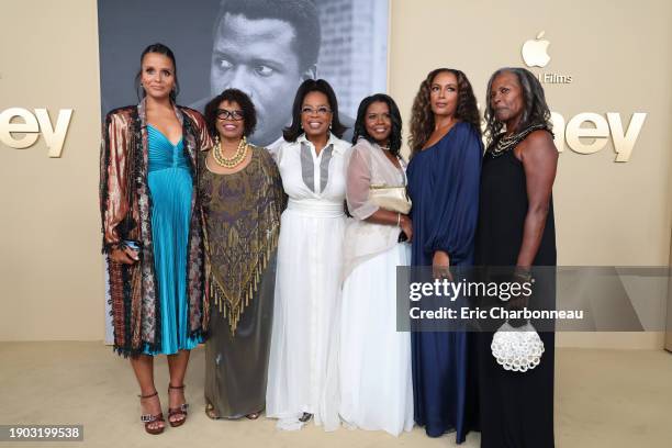 September 21: Sydney Poitier, Beverly Poitier-Henderson, Oprah Winfrey, Producer, Sherri Poitier, Anika Poitier and Pamela Poitier attend special...