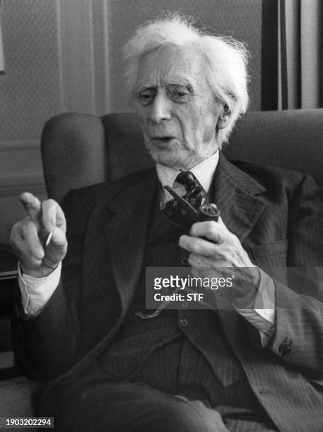 Picture taken in the late 60s of Bertrand Russel , philosopher, mathematician, prolific writer and controversial public figure. He was awarded the...