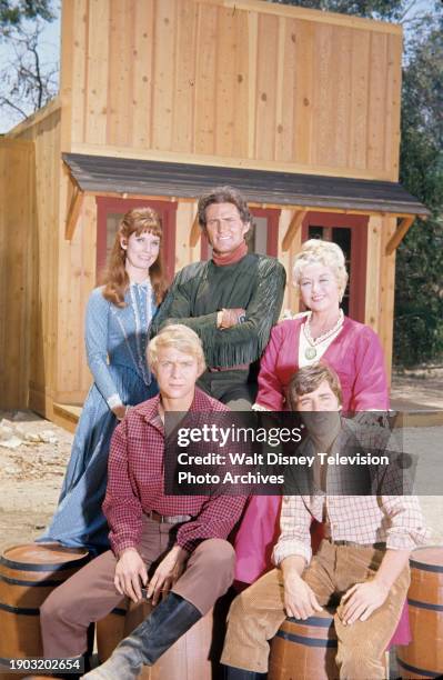 Los Angeles, CA Bridget Hanley, Robert Brown, Joan Blondell, David Soul, Bobby Sherman promotional photo for the ABC tv series 'Here Come The Brides'.