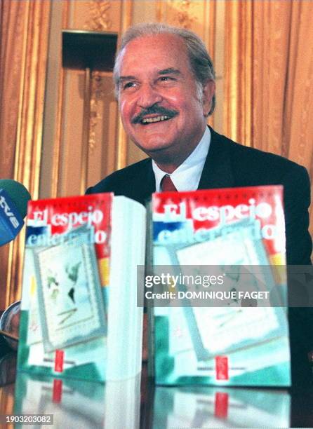 Mexican writer Carlos Fuentes during a press conference at the American House in the center of Madrid 09 October. Fuentes presented his last essay...