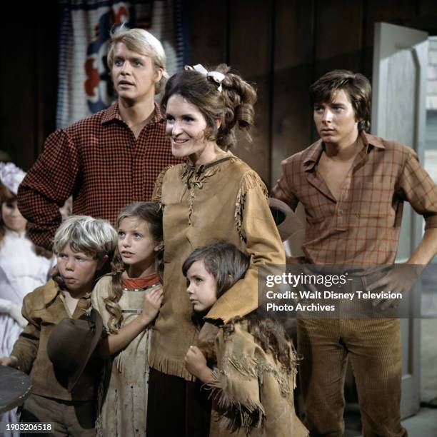 Los Angeles, CA David Soul, Bobby Sherman, extras appearing in the ABC tv series 'Here Comes The Brides', episode 'Wives for Wakando'.