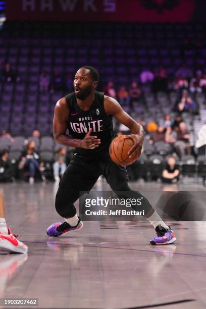 Jeremy Pargo of G League Ignite handles the ball during the game on January 5, 2024 at The Dollar Loan Center in Henderson, Nevada. NOTE TO USER:...