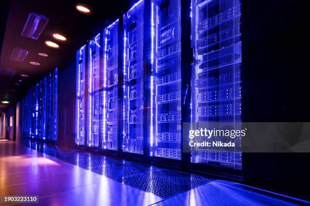 Data Center In Server Room With Server Racks High-Res Stock Photo ...