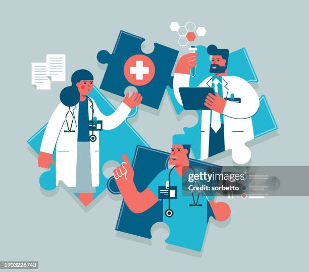 ilustrações, clipart, desenhos animados e ícones de trabalho em equipe - profissional de saúde - prevenção-de-doenças