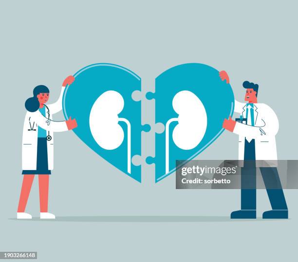 kidneys donation - team of doctors - cirrhosis 幅插畫檔、美工圖案、卡通及圖標