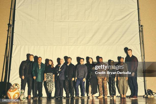 Cast of 'Star Wars: The Rise of Skywalker' are photographed for New York Times on December 3, 2019 in Pasadena, California.