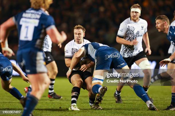 Harry Randall of Bristol is playing during the Gallagher Premiership match between Sale Sharks and Bristol at AJ Bell Stadium in Eccles, on January...