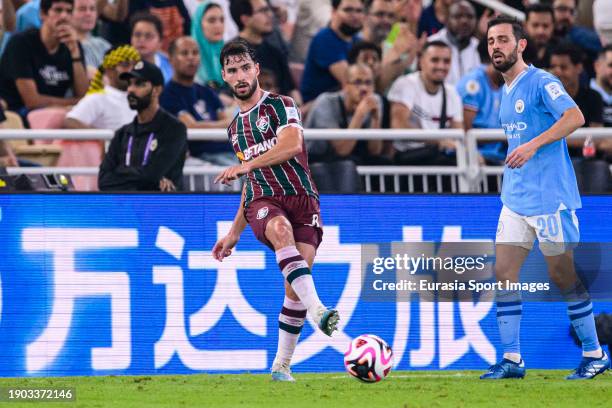 Matheus Martinelli of Fluminense passes the ball during the FIFA Club World Cup Final match between Manchester City and Fluminense at King Abdullah...