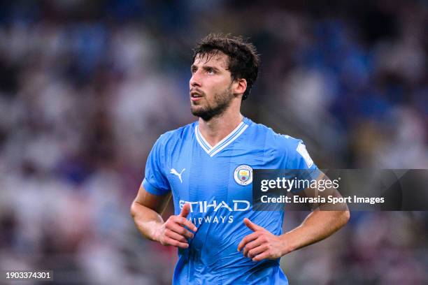 Ruben Dias of Manchester City runs in the field during the FIFA Club World Cup Final match between Manchester City and Fluminense at King Abdullah...