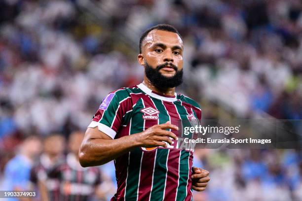 Samuel Xavier of Fluminense runs in the field during the FIFA Club World Cup Final match between Manchester City and Fluminense at King Abdullah...