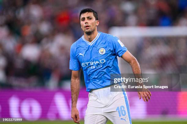Rodrigo Cascante of Manchester City walks in the field during the FIFA Club World Cup Final match between Manchester City and Fluminense at King...