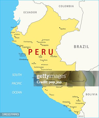 Peru Map. Vector colored map of Peru Peru Map. Vector colored map of Peru