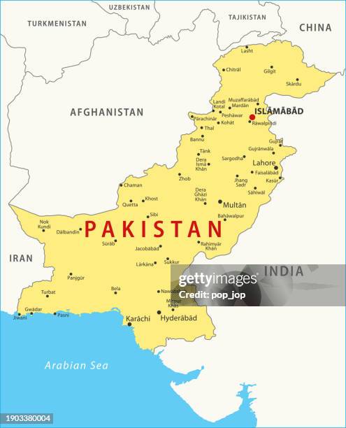 Pakistan R B 2 Pakistan Map Vector Colored Map Of Pakistan High-Res Vector Graphic ...