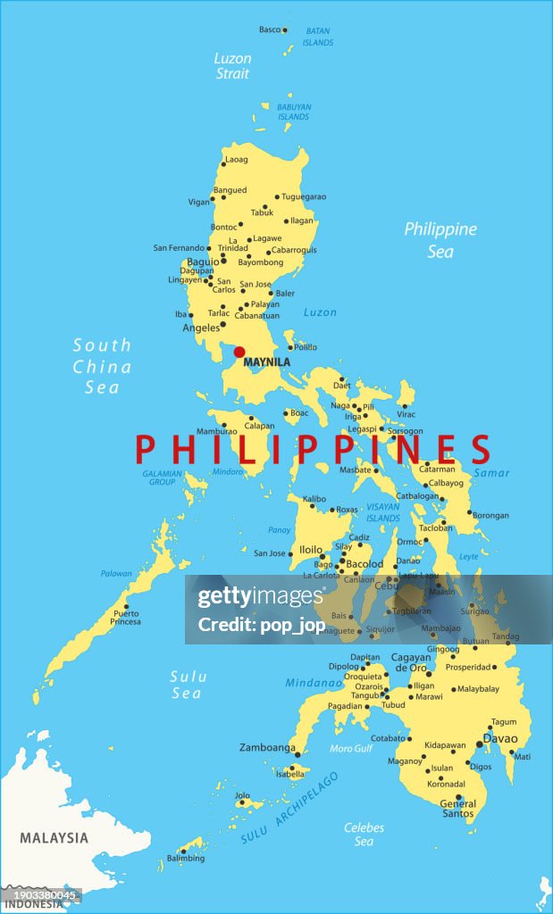 Chain Map Philo Philippines Map Vector Colored Map Of Philippines High-Res Vector ...