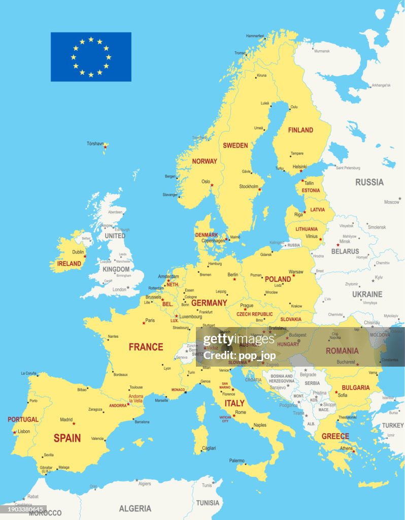 European Union Map Vector Colored Map Of European Union High Res Vector european-union-map-vector-colored-map-of-european-union-high-res-vector