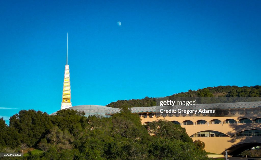 Marin County Civic Center Building Viewed from the Air