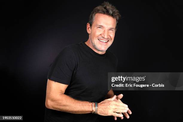 Host Benjamin Castaldi poses during a portrait session in Paris, France on .