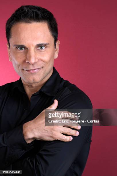 Singer Allan Theo poses during a portrait session in Paris, France on .