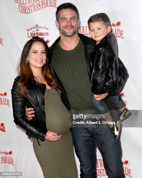 Kimberly Daugherty, Brant Daugherty, and Wilder David Daugherty attend the 91st Hollywood Christmas Parade held on November 26, 2023 in Hollywood,...